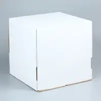 Коробка для торта, без окна, белая, 30&times;30&times;30 см