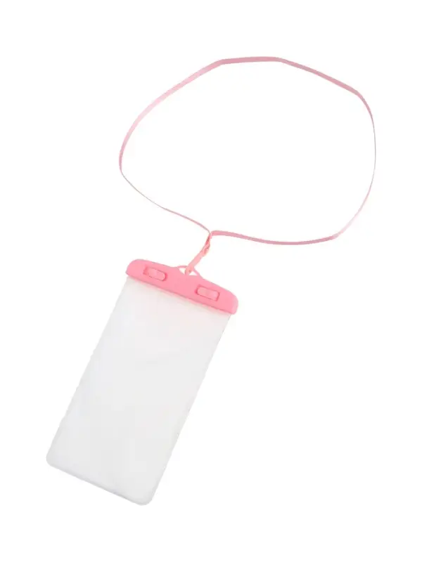 Чехол водонепроницаемый Luazon, для телефонов, размер 20×10.5 см, розовый Чехол водонепроницаемый Luazon, для телефонов, размер 20×10.5 см, розовый