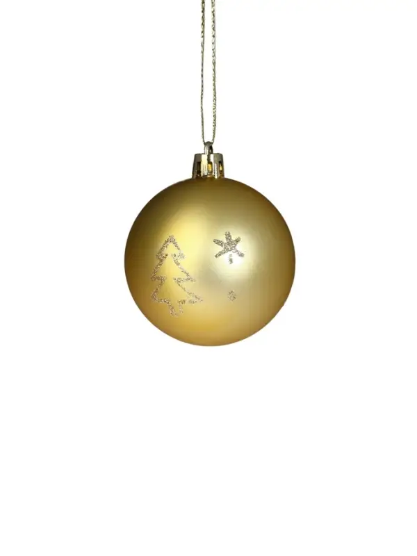 Ёлочные игрушки &laquo;Новогоднее веселье&raquo;, набор 26 шт., с бусами и мишурой, золото