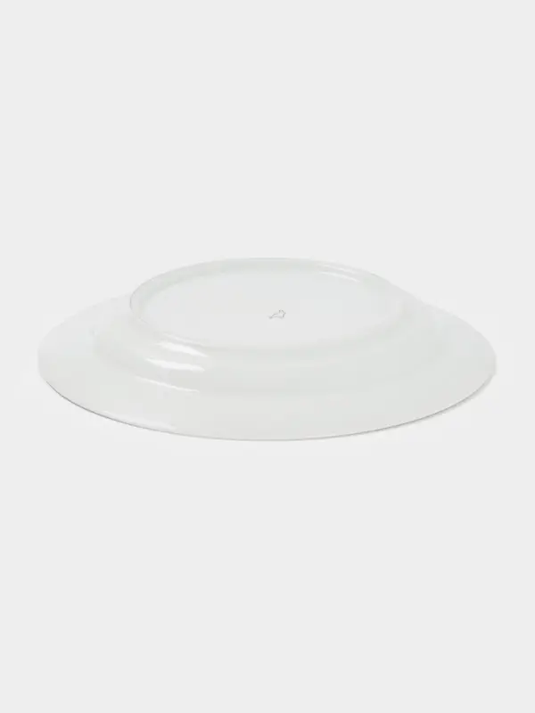 Тарелка Дулевский фарфор &laquo;Райские ландыши&raquo;, d=24 см, белая