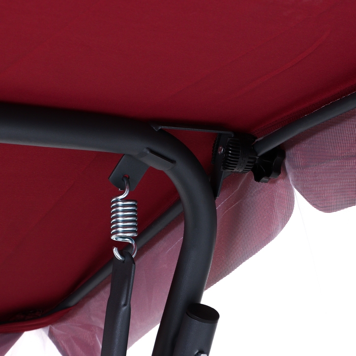 Качели садовые "Панама", 209 х 142 х 155 см, макс. нагрузка 300 кг, бордовые