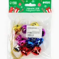 Бубенчики, набор 12 шт., размер 1 шт. - 2.5&times;2.5 см