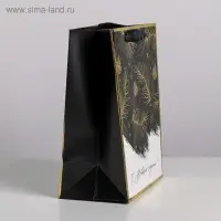 Пакет подарочный новогодний ламинированный &laquo;С новым годом&raquo;, MS 18&times;23&times;10 см