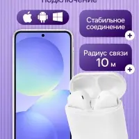 Наушники беспроводные Luazon i9S, TWS, вкладыши, Bluetooth 5.0, 50/600 мАч, белые