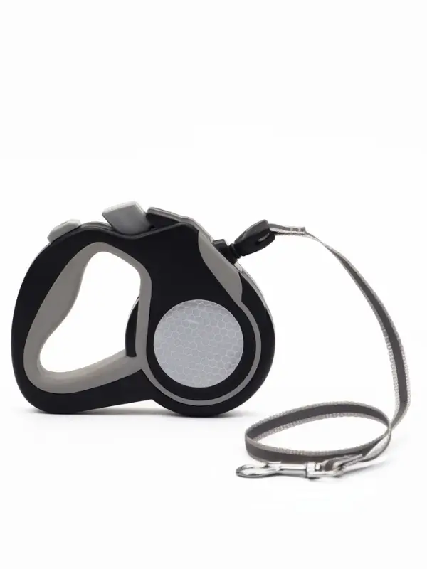 Рулетка &laquo;Пижон&raquo;, 4 м, до 15 кг, трос, светоотражающая, прорезиненная ручка, серая