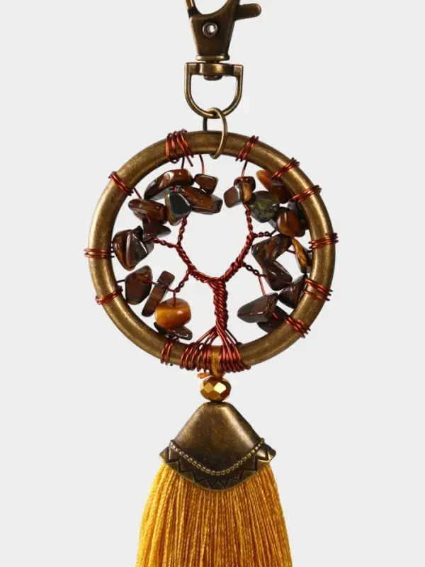 Брелок ловец снов Брелок ловец снов "Великое древо" 19 см, цв. золотистый