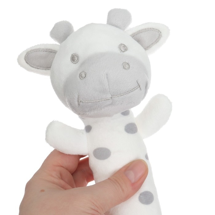 Пищалка - погремушка «Коровка», с прорезывателем, Крошка Я Пищалка - погремушка «Коровка», с прорезывателем, Крошка Я