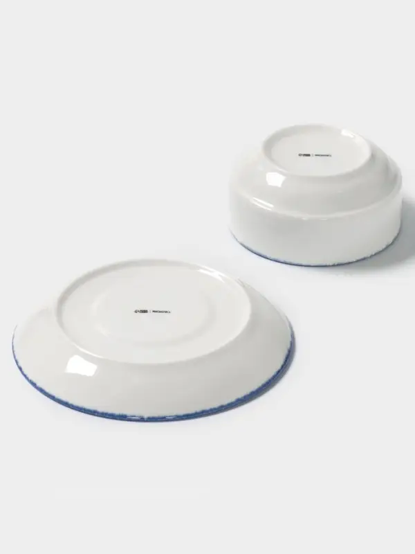 Бульонница с блюдцем Magistro Blue Lagoon, 300 мл, фарфор, белая