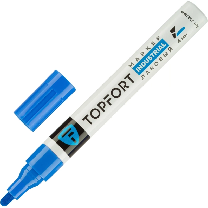 Маркер лаковый Topfort Industrial 4 мм синий