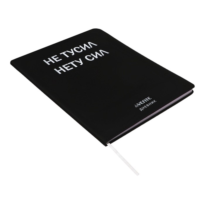 Дневник универсальный для 1-11 класса "Не тусил", интегральная обложка, искусственная кожа, шелкография, ляссе, 80 г/м2