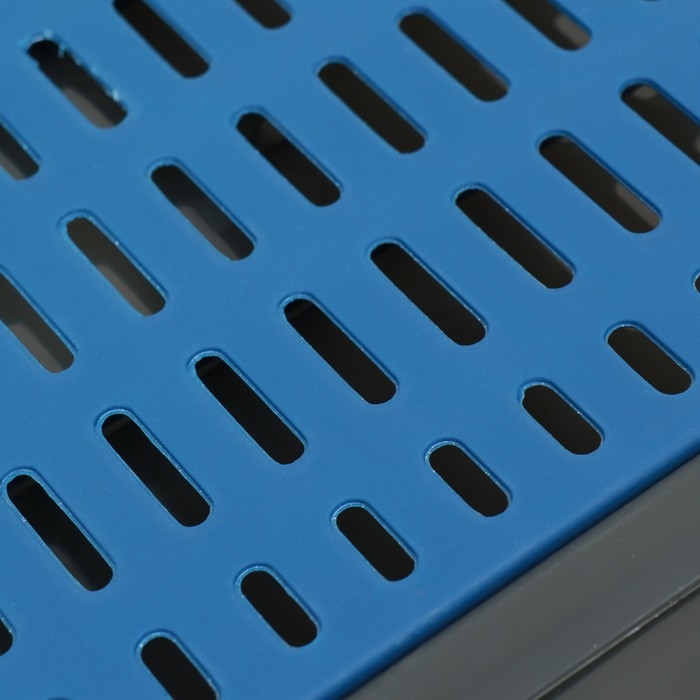 Туалет закрытый прозрачный 51 х 34 х 37 см, синий+совок