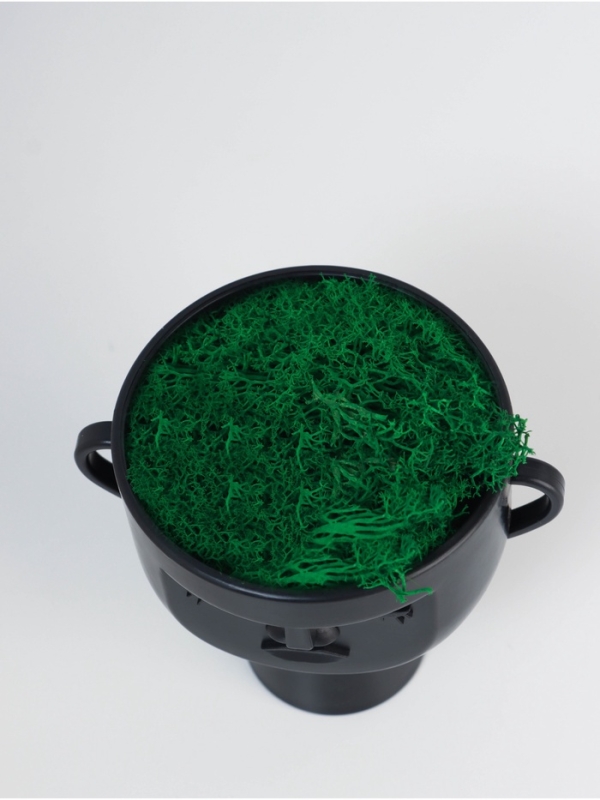 Кашпо пластиковое "Чаша" 10,5*9*11,5 см черный