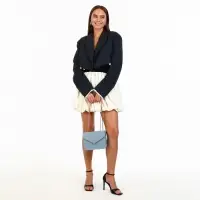 Сумка женская мессенджер на магните, 20&times;6&times;13 см, голубая