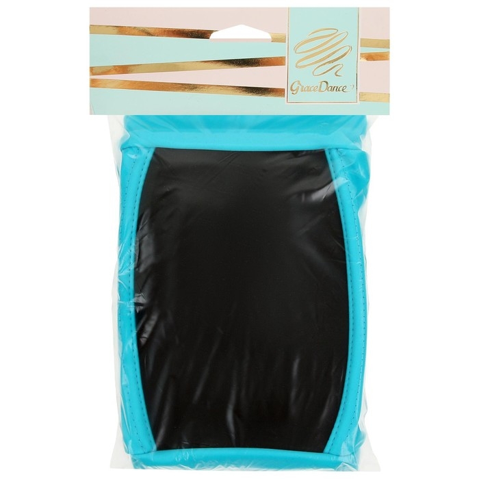 Наколенники для гимнастики и танцев Grace Dance, с уплотнителем, р. XS, цвет чёрный/голубой