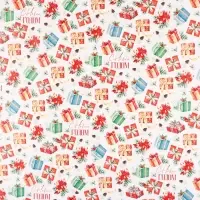 Упаковочная бумага на новый год глянцевая двухсторонняя «Новогодние подарки», 50 х 70 см