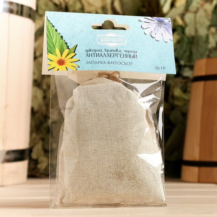 Запарка фитосбор Запарка фитосбор "Антиаллергенный", цикорий, крапива, череда, 30 г