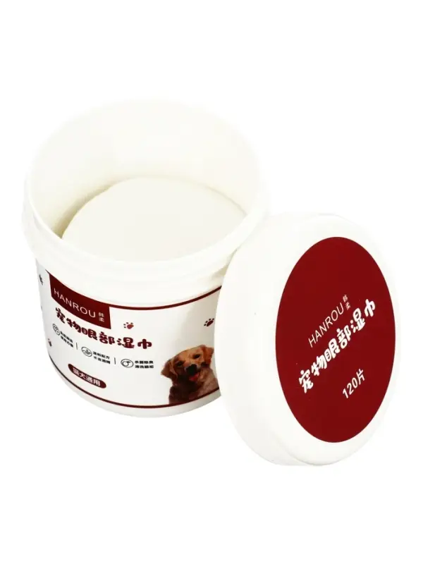 Влажные салфетки для ухода за домашними животными, для глаз и ушей, круглые, 120 шт.