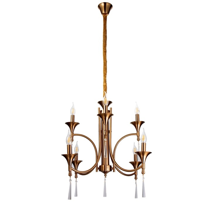 Люстра Люстра "Тронг" 8х40Вт Е14 латунь 72х72х63 см BayerLux