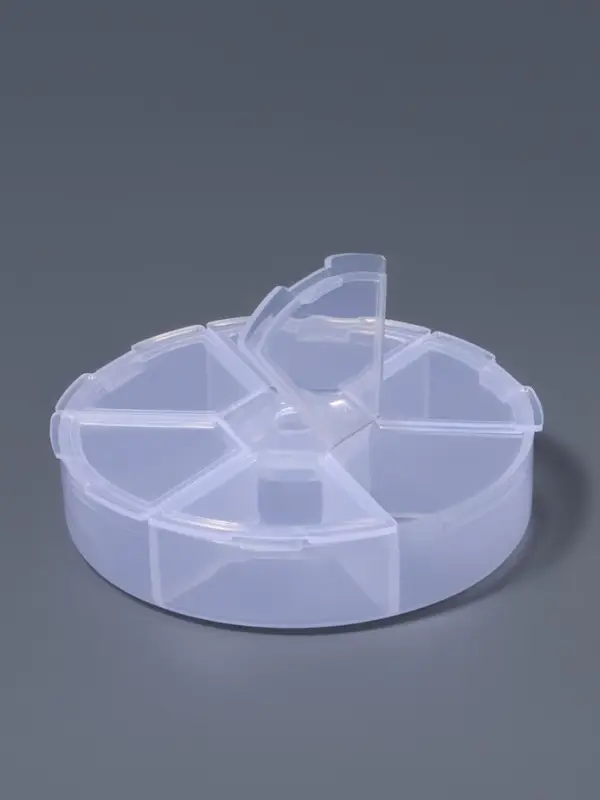 Органайзер для хранения мелочей, 6 ячеек, d=8×1.8 см, прозрачный