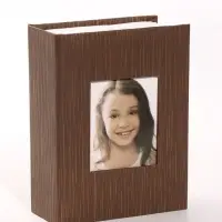 Фотоальбом на 100 фото &laquo;Под ткань&raquo;, 10&times;15 см, кожзам, 12.5&times;5.5&times;16.5 см, тёмно-коричневый