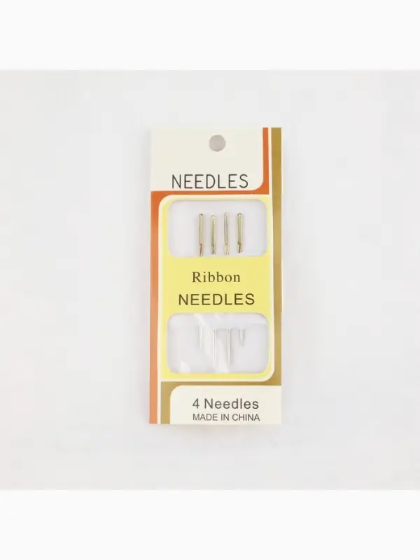 Иглы для вышивания лентой, с золотым ушком, d=1.07 мм, 4.4-4.9 см, набор 4 шт.