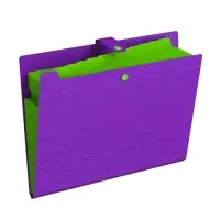 Папка А4 Your Way, 12 отделений, 600 мкм, на кнопке, фиолетовая