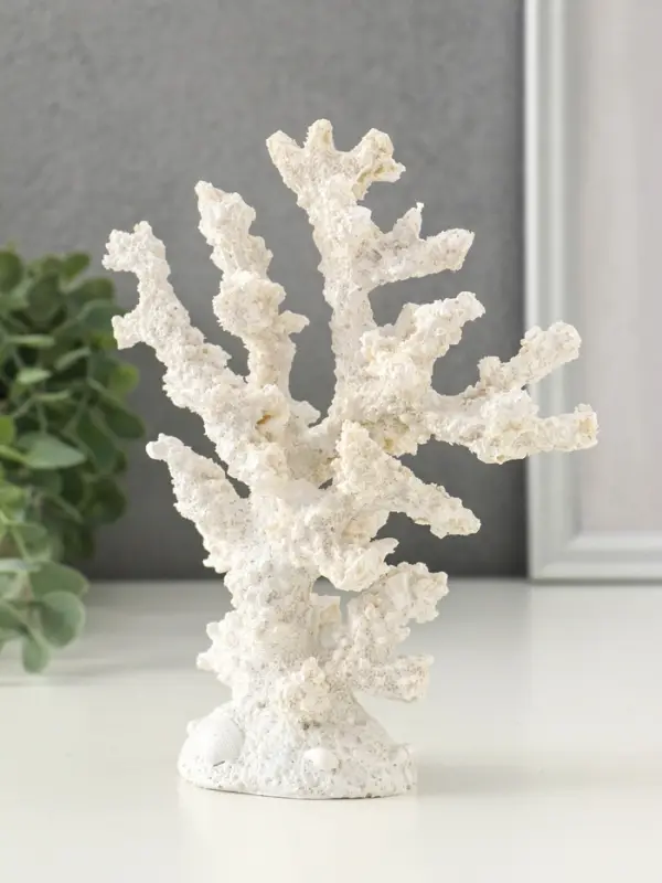 Сувенир полистоун "Коралл белый" 14,5х5,5х17,5 см