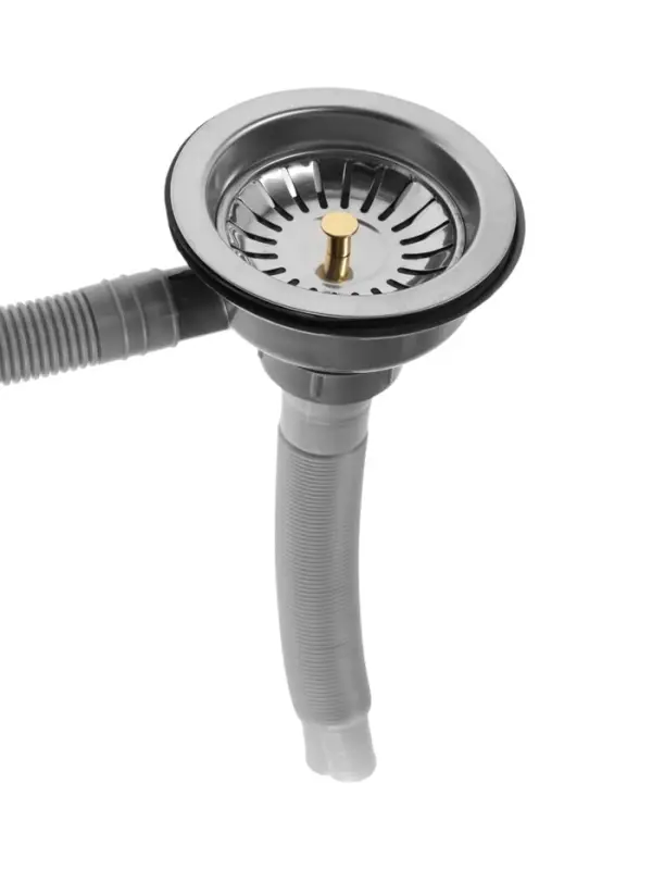 Мойка кухонная ZEIN, накладная, левая, 0.4 мм, 60&times;60&times;16 см, 3 1/2&rsquo;&rsquo;, с сифоном