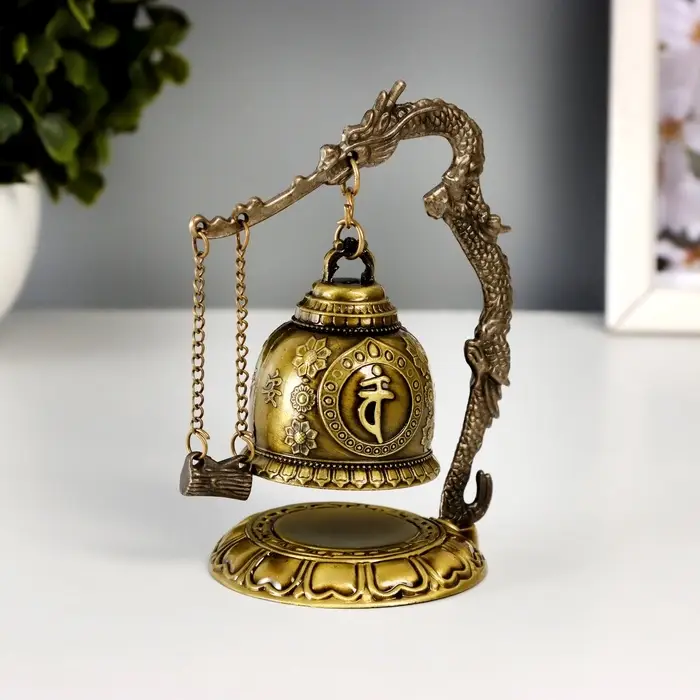 Колокол - гонг металл настольный &laquo;Будда&raquo;, d=4.8 см, 11.2&times;9.5&times;9.5 см