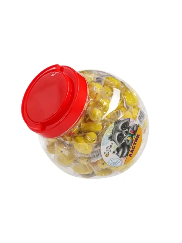 Ластик фигурный «Уточка в пакетека», штрихкод на штуке Ластик фигурный «Уточка в пакетека», штрихкод на штуке