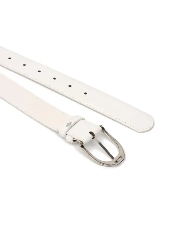 Ремень женский, 3.5&times;110 см, 1 прокол, серебристая пряжка, без винта, белый