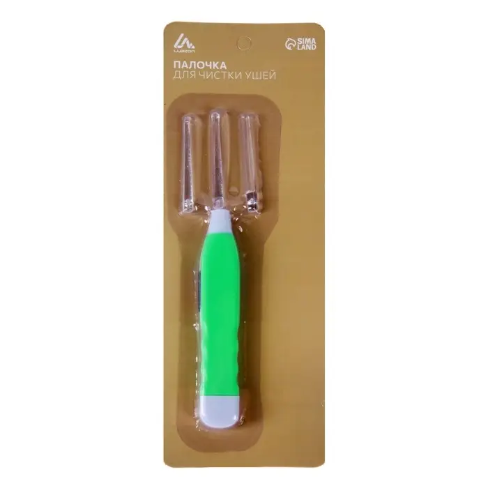 Палочка для чистки ушей Luazon LES-03, LED-подсветка, 3 насадки, от батареек (в комплекте) Палочка для чистки ушей Luazon LES-03, LED-подсветка, 3 насадки, от батареек (в комплекте)