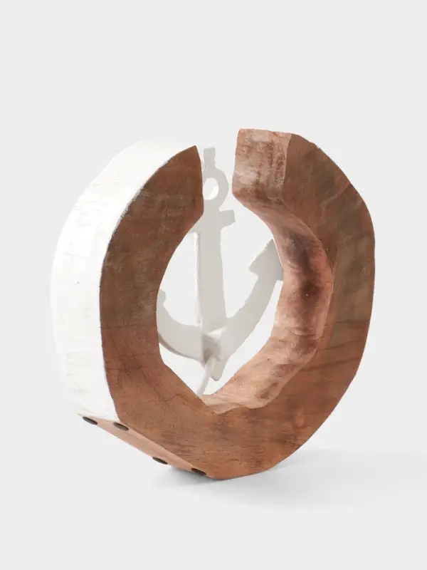 Сувенир &laquo;Якорь&raquo;, 28&times;6&times;27 см, алюминий, манговое дерево