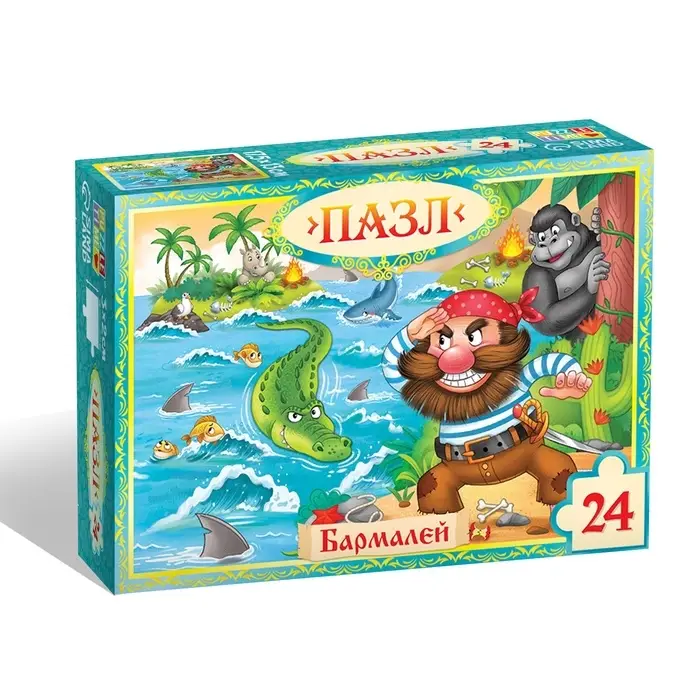Пазл Пазл "Бармалей", Корней Чуковский, 24 элемента