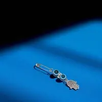 Булавка-оберег &laquo;Защита от сглаза&raquo;, 2.2 см, синяя в серебре