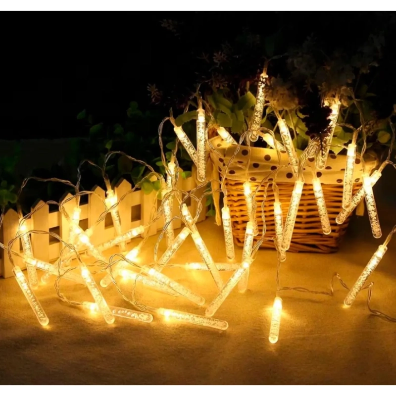 Гирлянда светодиодная 10 LED ламп, длина 1,5 м, 1реж, тепл.белый, арт.94809
