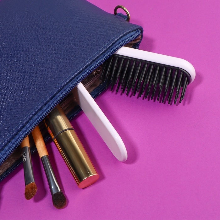 Расчёска массажная, складная, с зеркалом, 3 × 10 см, цвет пыльно-розовый Расчёска массажная, складная, с зеркалом, 3 × 10 см, цвет пыльно-розовый