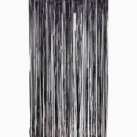 Дождик для фотозоны, 1&times;2 м, чёрный голографический