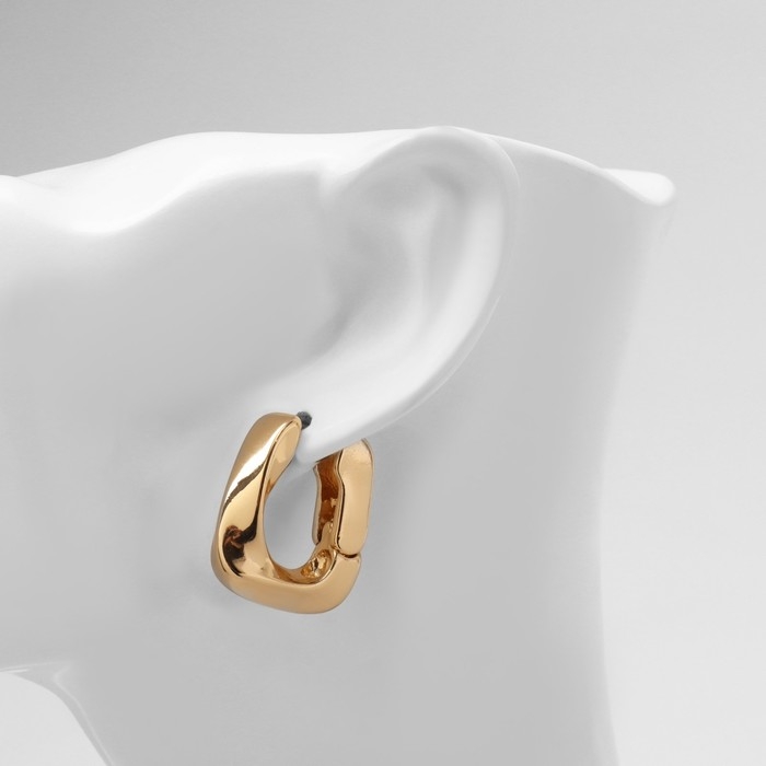 Серьги металл «Богема» изгиб, цвет золото Серьги металл «Богема» изгиб, цвет золото