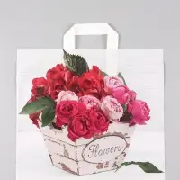 Пакет "Пинк", полиэтиленовый с петлевой ручкой, 38 х 34 + 3 см, 70 мкм