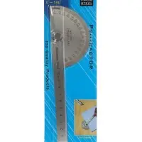 Линейка-транспортир, 10 см, нержавеющая сталь