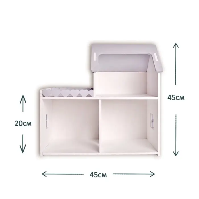 Кукольный домик «Мини», цвет бело-серый Кукольный домик «Мини», цвет бело-серый