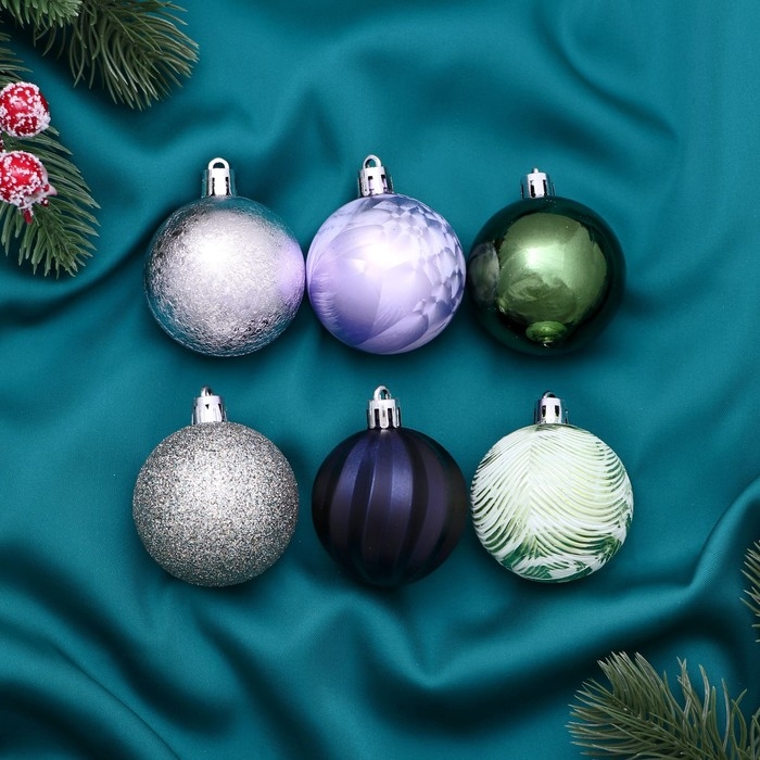 Набор шаров пластик d-5 см, 18 шт Набор шаров пластик d-5 см, 18 шт "Исида" микс