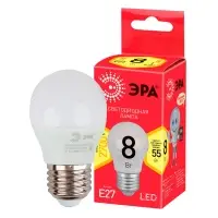 Лампа светодиодная LED 8 Вт 640Лм 2700К шар теплый E27 220-240В LED P45-8W-827-E27 Red Line