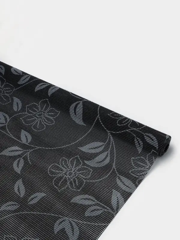 Коврик противоскользящий Доляна &laquo;Вьющиеся цветы&raquo;, 45&times;100 см, серый