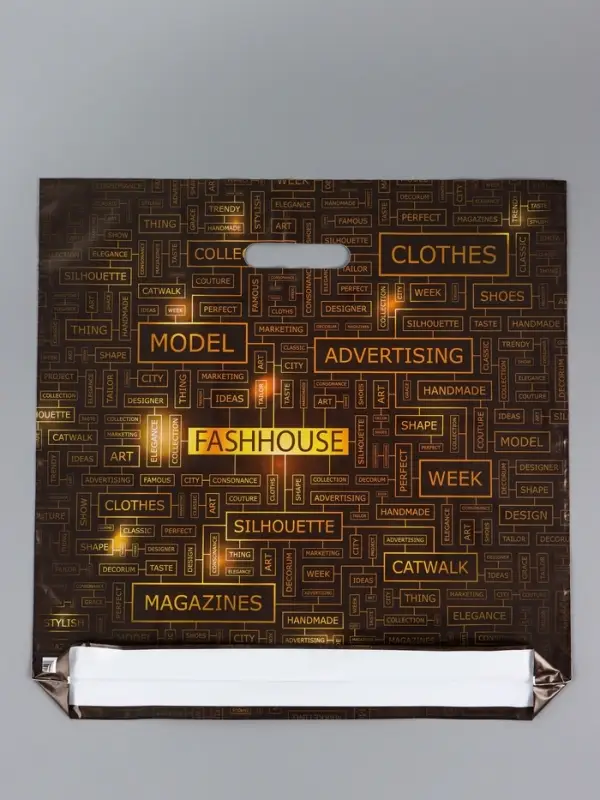 Пакет &laquo;Золотой стиль&raquo;, полиэтиленовый с вырубной ручкой, 45&times;45 + 3 см, 65 мкм