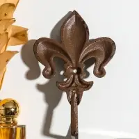 Крючок настенный &laquo;Геральдическая лилия&raquo;, ключница декоративная, чугун, 17.5&times;11&times;4.2 см