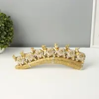 Фигурка полистоун &laquo;Семь золотых слонов на золотом бивне&raquo;, 11.5&times;29.5&times;3.8 см