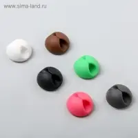 Зажимы для проводов, набор 6 шт., пластик, МИКС