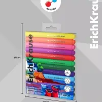 Маркеры акриловые 12 цветов, ErichKrause, Art Spirit с наконечником кисть